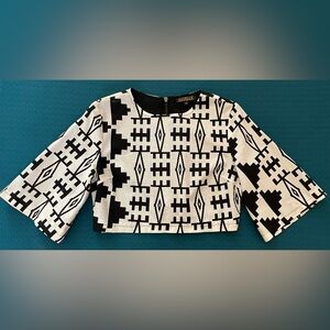 Gazelle infusion of unique prints top